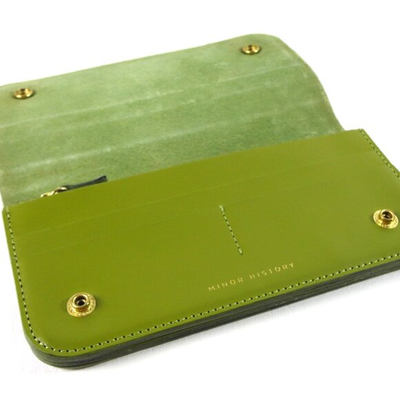 Minor History Ledger Wallet 2.0 Green Leather with Brass Snap - Barbera - Picture 8 of 11